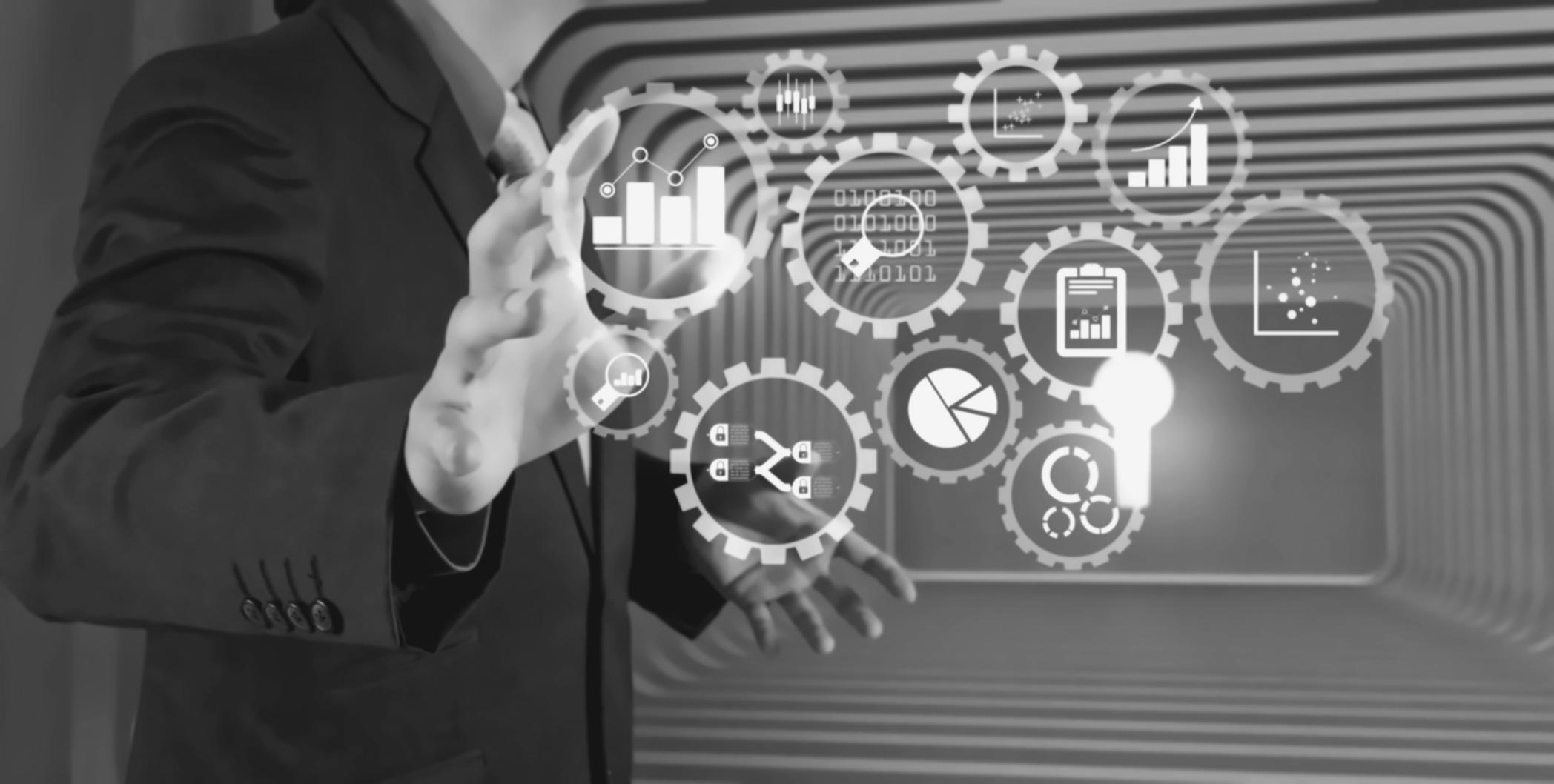 Instructor working with students on software development project